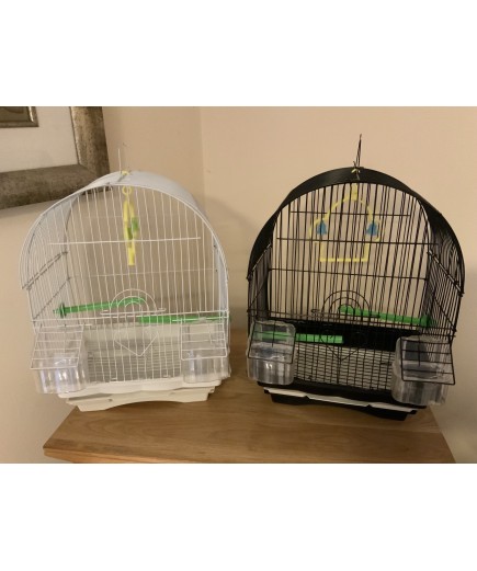 Parrot-Supplies Davenport Dome Top Small Bird Cage - White